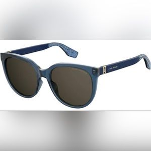 Marc Jacobs Blue Rounded Cat Eye Sunglasses - MARC445S 0PJP IR Women's